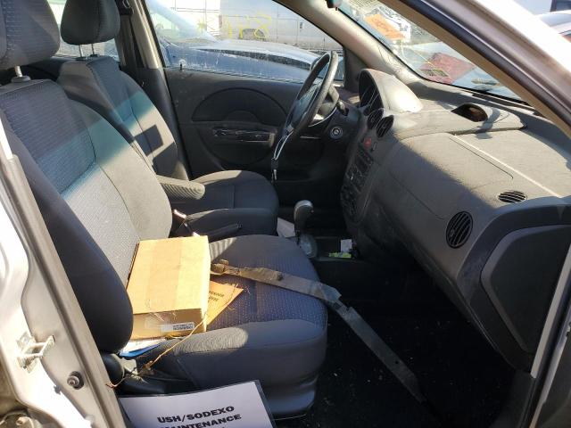 KL1TD66678B133779 - 2008 CHEVROLET AVEO BASE SILVER photo 5