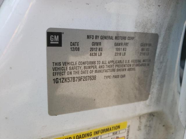 1G1ZK57B79F207638 - 2009 CHEVROLET MALIBU LTZ თეთრი ფოტო 10