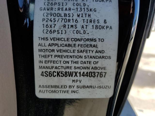 4S6CK58WX14403767 - 2001 HONDA PASSPORT E 黑色 照片 10