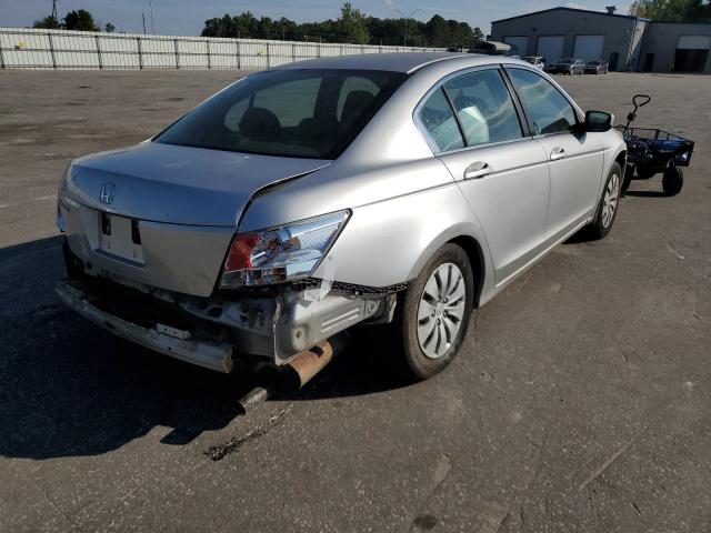 1HGCP2F38AA112239 - 2010 HONDA ACCORD LX SILVER photo 4