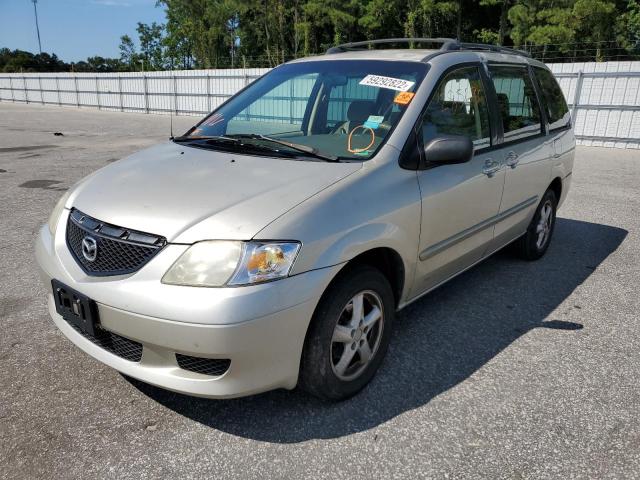 JM3LW28A730366358 - 2003 MAZDA MPV WAGON BEIGE photo 2