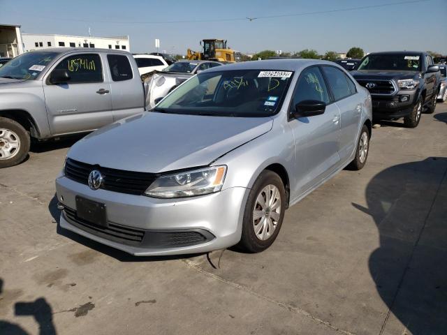 3VW2K7AJ9EM227403 - 2014 VOLKSWAGEN JETTA BASE 银色 照片 2