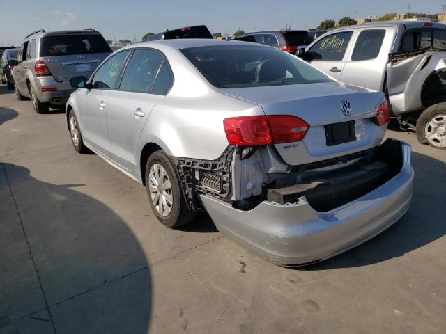 3VW2K7AJ9EM227403 - 2014 VOLKSWAGEN JETTA BASE 银色 照片 3