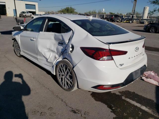 KMHD04LB8LU995027 - 2020 HYUNDAI ELANTRA SP WHITE photo 3