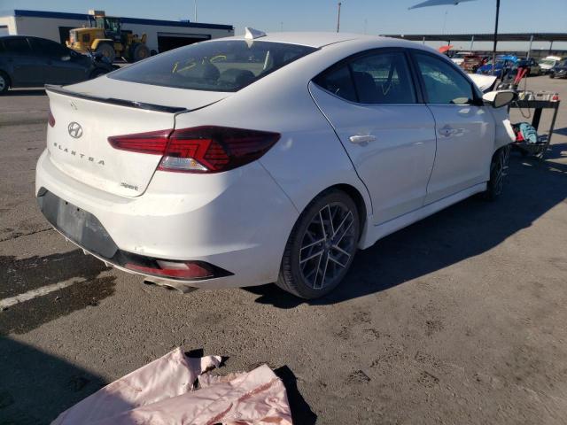 KMHD04LB8LU995027 - 2020 HYUNDAI ELANTRA SP WHITE photo 4