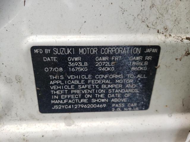 JS2YC412796200469 - 2009 SUZUKI SX4  photo 10