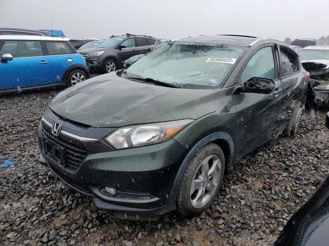 3CZRU6H7XGM766576 - 2016 HONDA HR-V EXL GREEN photo 2