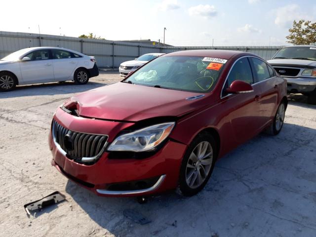 2G4GK5EX3E9253575 - 2014 BUICK REGAL RED photo 2