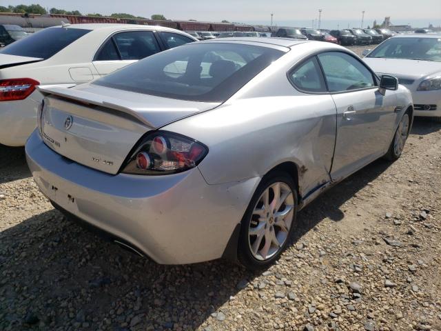 KMHHN66F08U272860 - 2008 HYUNDAI TIBURON GT SILVER photo 4