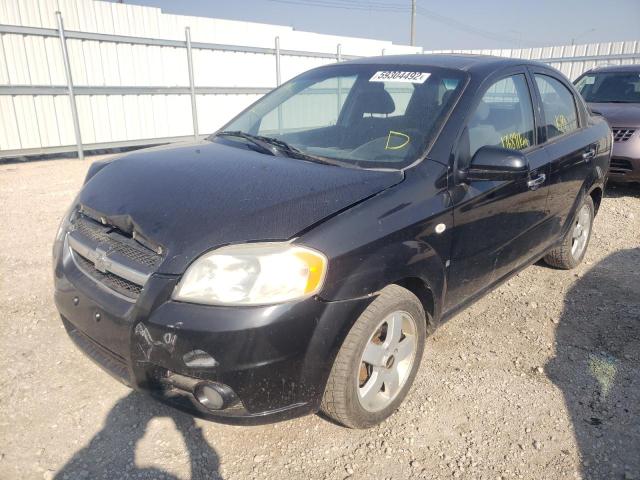 KL1TG55627B184270 - 2007 CHEVROLET AVEO LT BLACK photo 2