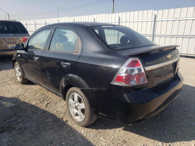 KL1TG55627B184270 - 2007 CHEVROLET AVEO LT BLACK photo 3