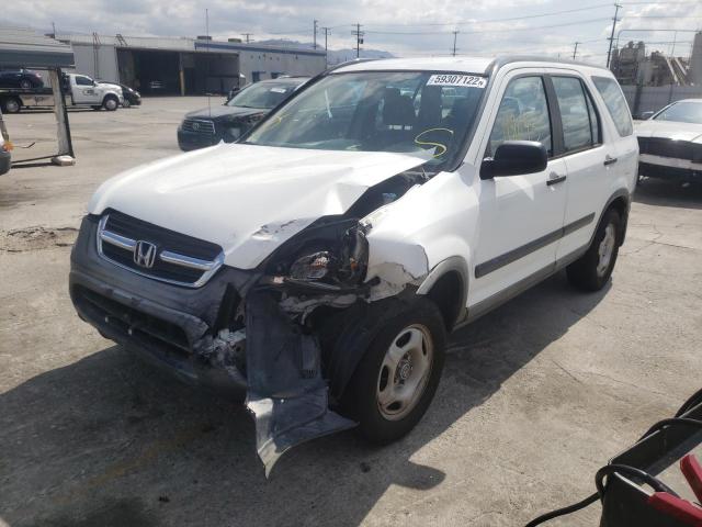 JHLRD68474C024387 - 2004 HONDA CR-V LX WHITE photo 2