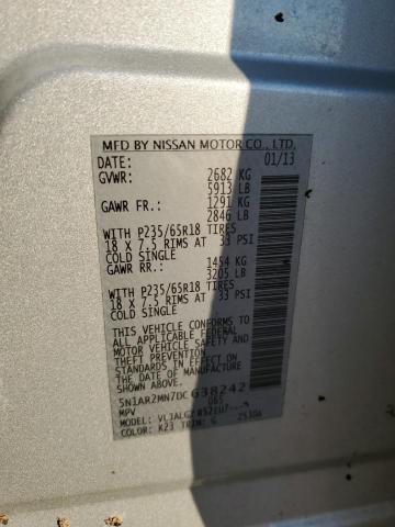 5N1AR2MN7DC638242 - 2013 NISSAN PATHFINDER S  photo 10