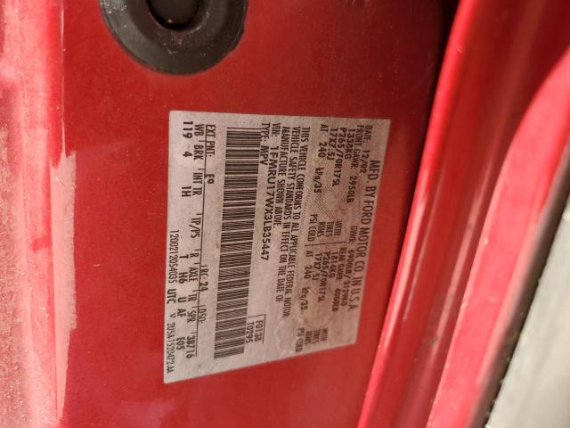 1FMRU17WX3LB35447 - 2003 FORD EXPEDITION RED photo 10