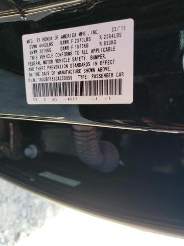 19UUB1F50GA009999 - 2016 ACURA TLX TECH BLACK photo 10
