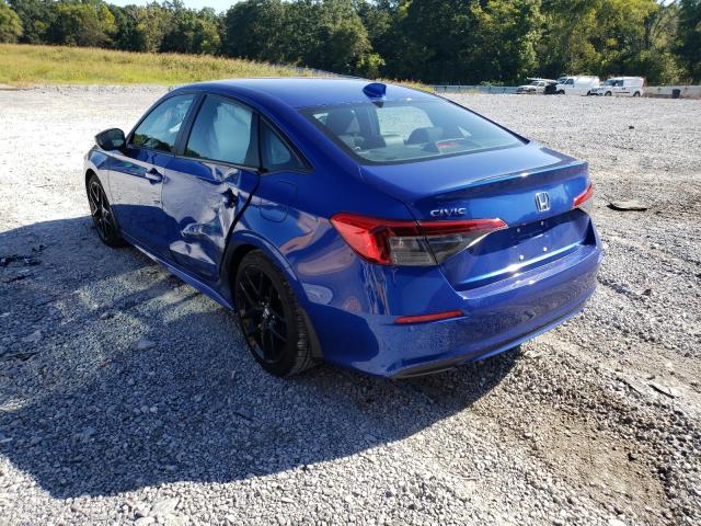 2HGFE2F59NH572442 - 2022 HONDA CIVIC SPOR 蓝色 照片 3