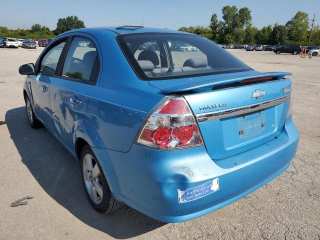 KL1TD56697B139611 - 2007 CHEVROLET AVEO BASE BLUE photo 3