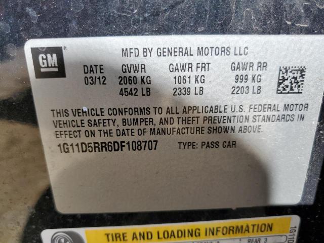 1G11D5RR6DF108707 - 2013 CHEVROLET MALIBU 1LT 黑色 照片 10