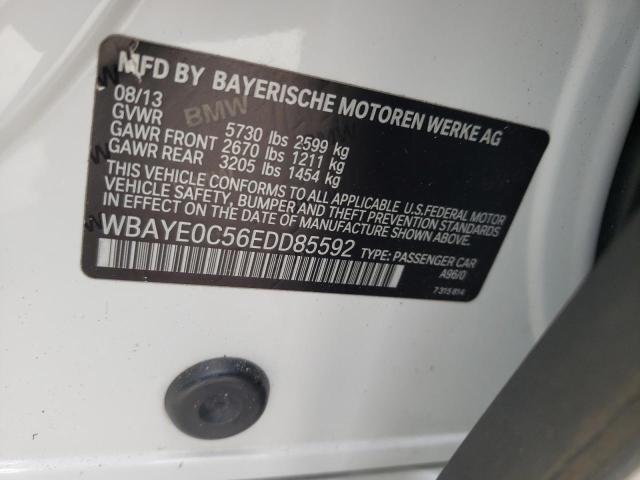 WBAYE0C56EDD85592 - 2014 BMW 740 LI HYB WHITE photo 10