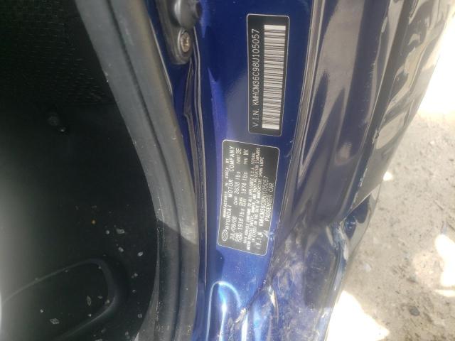 KMHCM36C98U105057 - 2008 HYUNDAI ACCENT GS BLUE photo 10