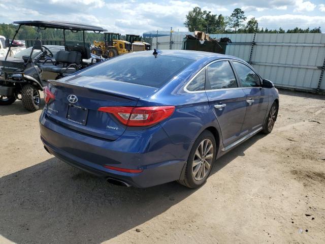 5NPE34AFXFH237629 - 2015 HYUNDAI SONATA SPO BLUE photo 4