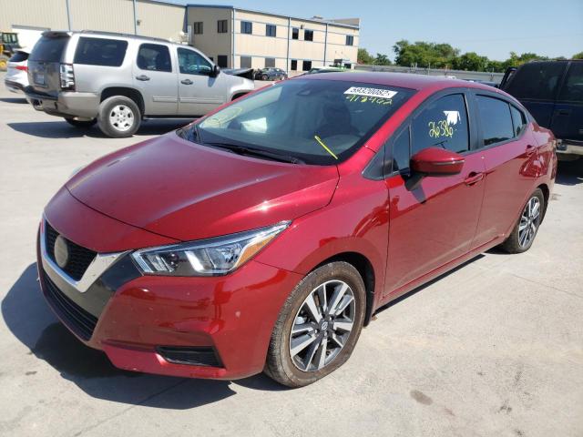 3N1CN8EV6ML918462 - 2021 NISSAN VERSA SV RED photo 2