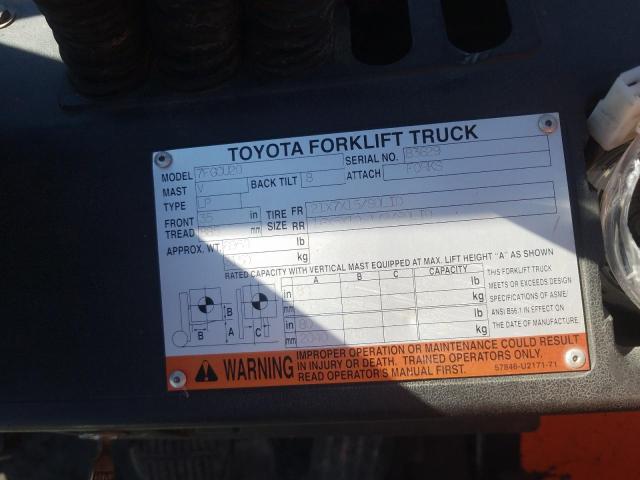 83629 - 2004 TOYOTA FORKLIFT ORANGE photo 10