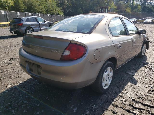 1P3ES46C91D130345 - 2001 PLYMOUTH NEON BASE 棕色 照片 4