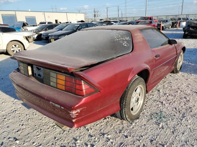 1G1FP23E4ML158394 - 1991 CHEVROLET CAMARO RS RED photo 4