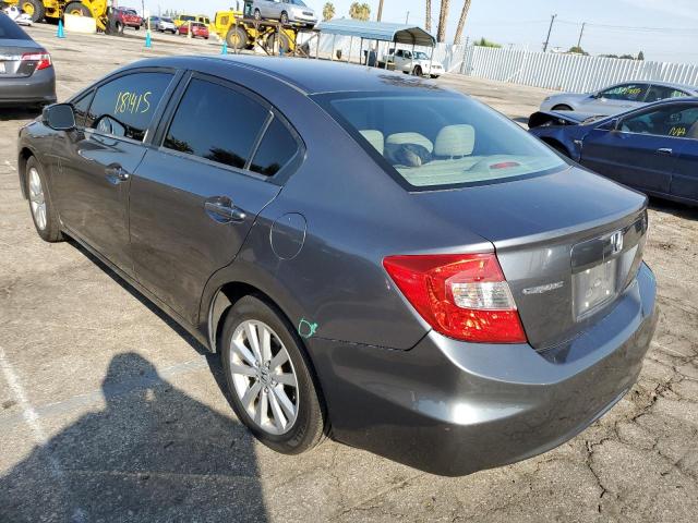 19XFB2F88CE336598 - 2012 HONDA CIVIC EX GRAY photo 3