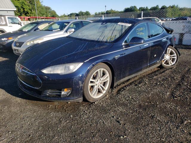 5YJSA1H29FF082192 - 2015 TESLA MODEL S 85 BLUE photo 2