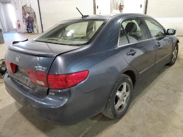 JHMCN36555C018579 - 2005 HONDA ACCORD HYB BLUE photo 4