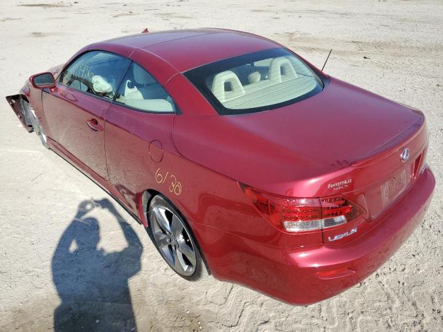 JTHFF2C26A2512366 - 2010 LEXUS IS 250 RED photo 3