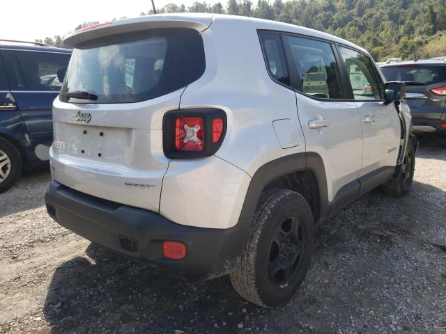 ZACCJBAT2GPE36142 - 2016 JEEP RENEGADE S SILVER photo 4