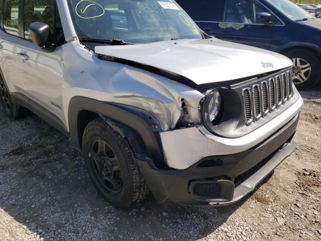 ZACCJBAT2GPE36142 - 2016 JEEP RENEGADE S SILVER photo 9