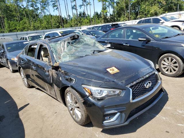 JN1EV7AR5JM431038 - 2018 INFINITI Q50 LUXE BLACK photo 1