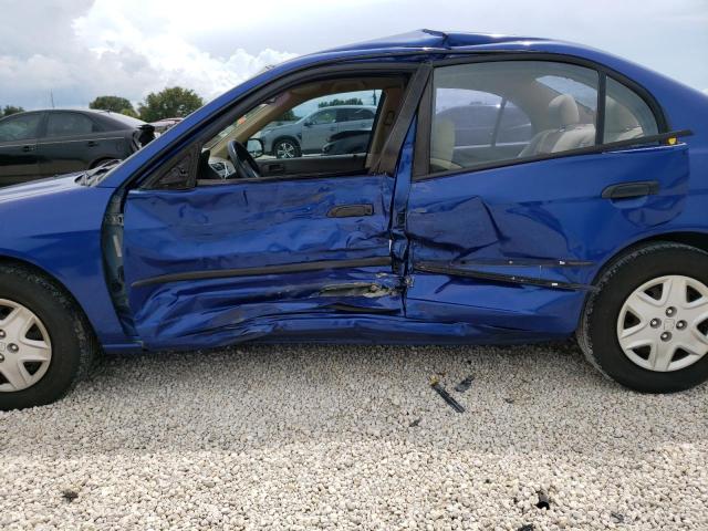 1HGES16324L004967 - 2004 HONDA CIVIC DX V BLUE photo 9