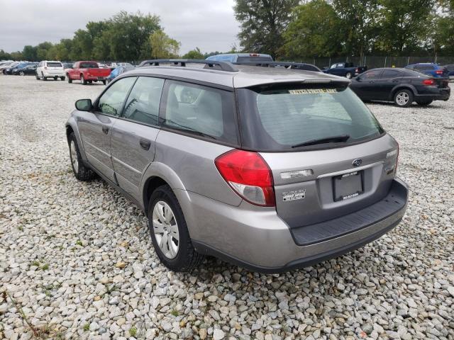 4S4BP60C486341634 - 2008 SUBARU OUTBACK GRAY photo 3