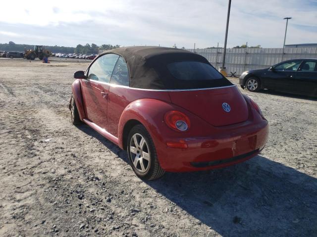 3VWPF31Y86M314954 - 2006 VOLKSWAGEN NEW BEETLE 红色 照片 3