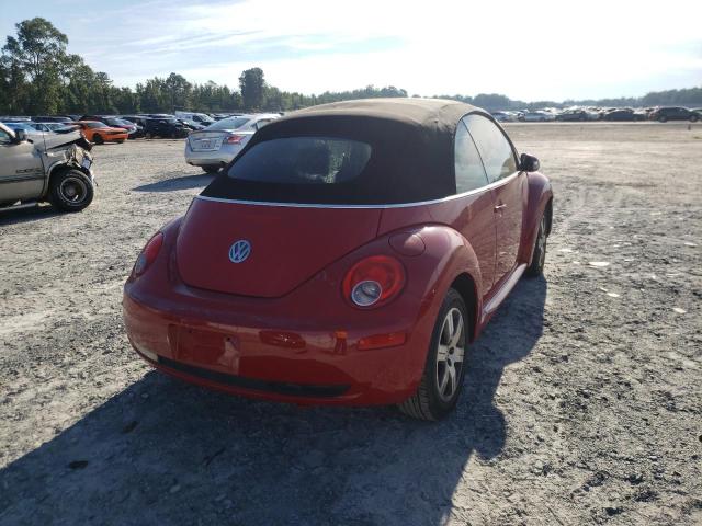 3VWPF31Y86M314954 - 2006 VOLKSWAGEN NEW BEETLE 红色 照片 4