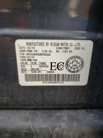 JN1AJ0HR2AM754244 - 2010 INFINITI EX35 BASE Boz foto 10