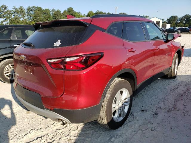 3GNKBCRS1MS517841 - 2021 CHEVROLET BLAZER 2LT RED photo 4