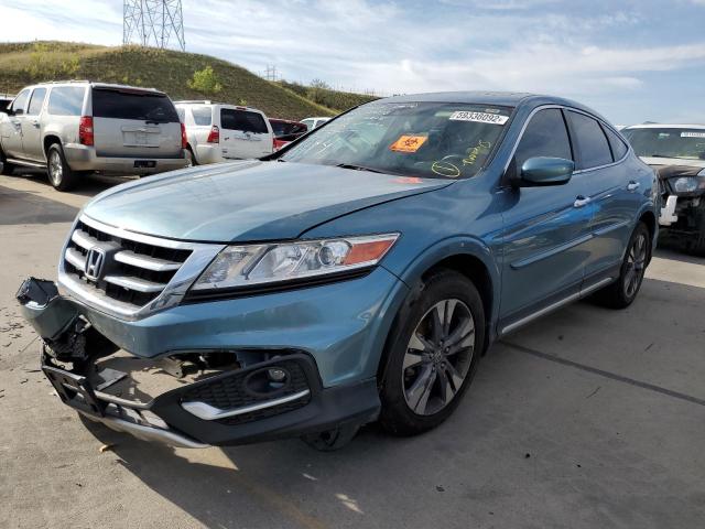 5J6TF2H56FL002585 - 2015 HONDA CROSSTOUR TEAL photo 2