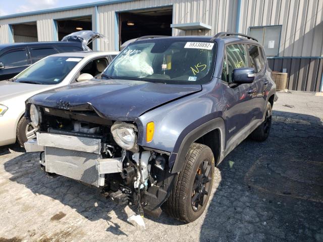 ZACNJBBB7KPK68258 - 2019 JEEP RENEGADE L BLUE photo 2