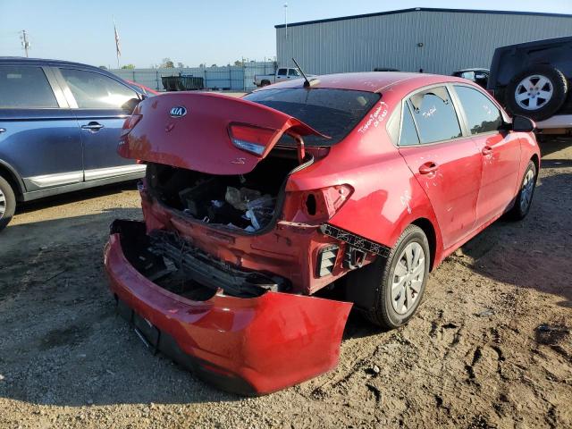 3KPA24AB5KE218256 - 2019 KIA RIO S RED photo 4