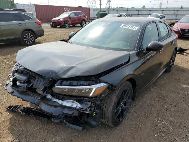 2HGFE2F59NH594358 - 2022 HONDA CIVIC SPOR BLACK photo 2