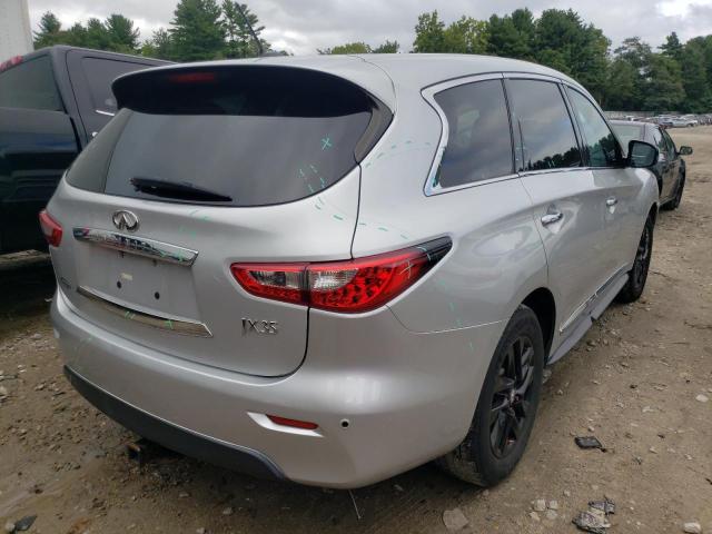 5N1AL0MM9DC300919 - 2013 INFINITI JX35 SILVER photo 4