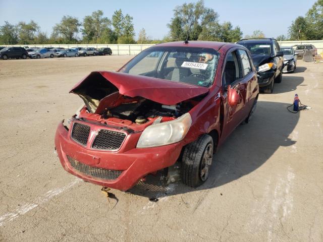 KL2TD66E19B665257 - 2009 PONTIAC G3 MAROON photo 2