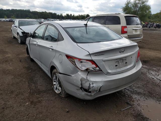 KMHCT4AEXFU879462 - 2015 HYUNDAI ACCENT SILVER photo 3