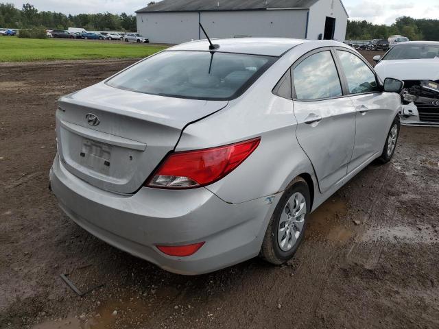 KMHCT4AEXFU879462 - 2015 HYUNDAI ACCENT SILVER photo 4